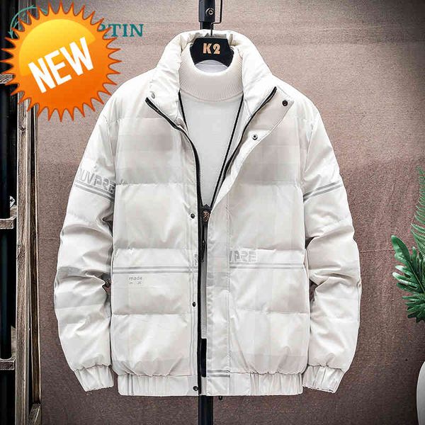 2021 men's white duck down jacket korean slim fit bright face and women's winter warm casual parka outwear clothes, Black
2021 men's white duck down jacket korean slim fit bright face and women's winter warm casual parka outwear clothes, Black