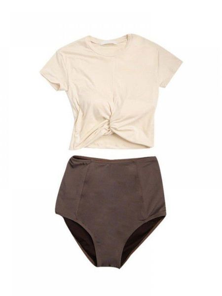 one-piece suits women casual swimwear solid color round collar ruffled high waist two-piece split beach bathing swim suit
one-piece suits women casual swimwear solid color round collar ruffled high waist two-piece split beach bathing swim suit