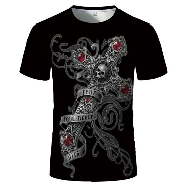 crosin 2020 new skull cross 3d printing trend casual loose men's and women's short sleeve t-shirt brand exay, White
crosin 2020 new skull cross 3d printing trend casual loose men's and women's short sleeve t-shirt brand exay, White