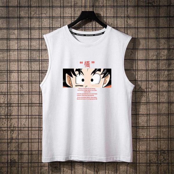 men' tank summer cotton goku men hooded black white singlets sleeveless fitness vest bodybuilding casual anime muscle, White;black
men' tank summer cotton goku men hooded black white singlets sleeveless fitness vest bodybuilding casual anime muscle, White;black