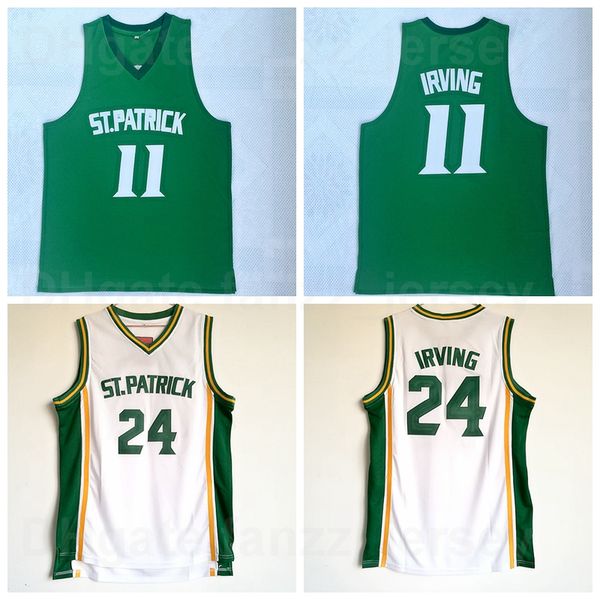 ncaa st patrick 24 kyrie irving 11 high school basketball jersey men green white team away breathable pure cotton shirt for sport fans excel, Black
ncaa st patrick 24 kyrie irving 11 high school basketball jersey men green white team away breathable pure cotton shirt for sport fans excel, Black