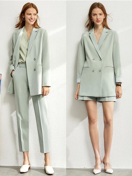 women's tracksuits female minimalist friend suit, spring jacket for women, lace, neck v, high-waisted pants, 12060909, Gray 
women's tracksuits female minimalist friend suit, spring jacket for women, lace, neck v, high-waisted pants, 12060909, Gray