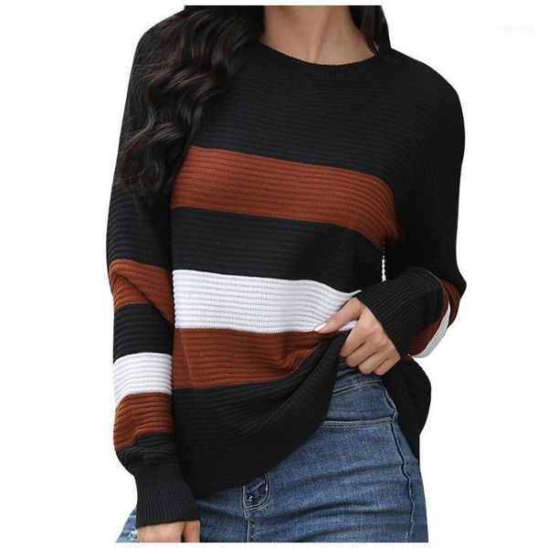 fashion women striped sweater autumn winter o neck long sleeve loose knit pullover patchwork pull femme jersey mujer1, White;black
fashion women striped sweater autumn winter o neck long sleeve loose knit pullover patchwork pull femme jersey mujer1, White;black