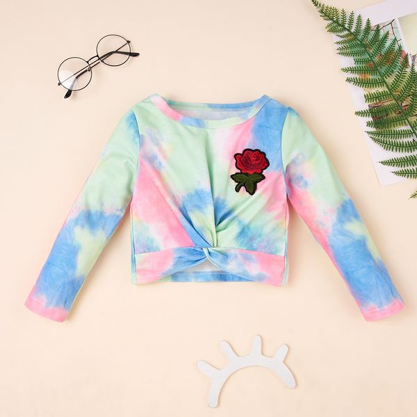 kids clothes new tie dye shirt long sleeve rose print girls t-shirt fashion street style children clothing spring summer, White;black
kids clothes new tie dye shirt long sleeve rose print girls t-shirt fashion street style children clothing spring summer, White;black