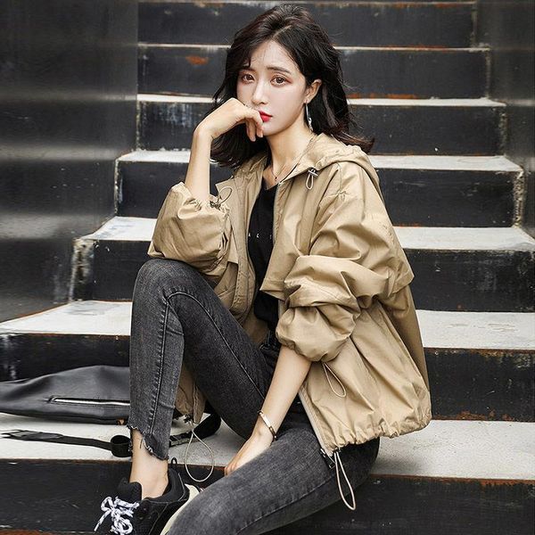 women's jackets women 2021 spring autumn solid color hooded jacket female fashion ladies sports outerwear casual loose c588, Black;brown
women's jackets women 2021 spring autumn solid color hooded jacket female fashion ladies sports outerwear casual loose c588, Black;brown