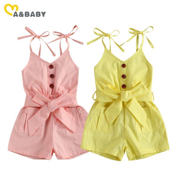 6m-5y summer toddler kid girls jumpsuit v neck bow rompers children girl clothing costumes 210515, Blue
6m-5y summer toddler kid girls jumpsuit v neck bow rompers children girl clothing costumes 210515, Blue