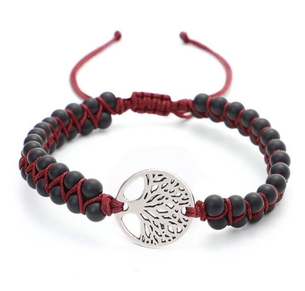 frosted natural stone bead bracelet hand-woven twine double tree of life yoga bracelet gc448, Golden;silver
frosted natural stone bead bracelet hand-woven twine double tree of life yoga bracelet gc448, Golden;silver