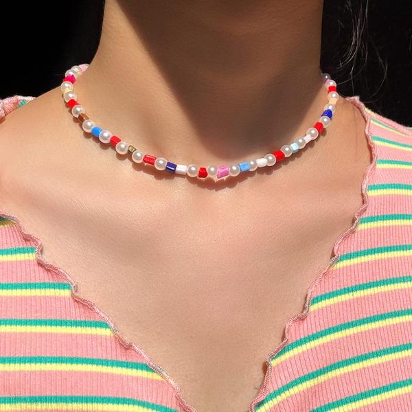 chains just feel colorful seed beads chain necklace for women simple imitation pearl beaded choker handmade fashion jewelry, Silver
chains just feel colorful seed beads chain necklace for women simple imitation pearl beaded choker handmade fashion jewelry, Silver