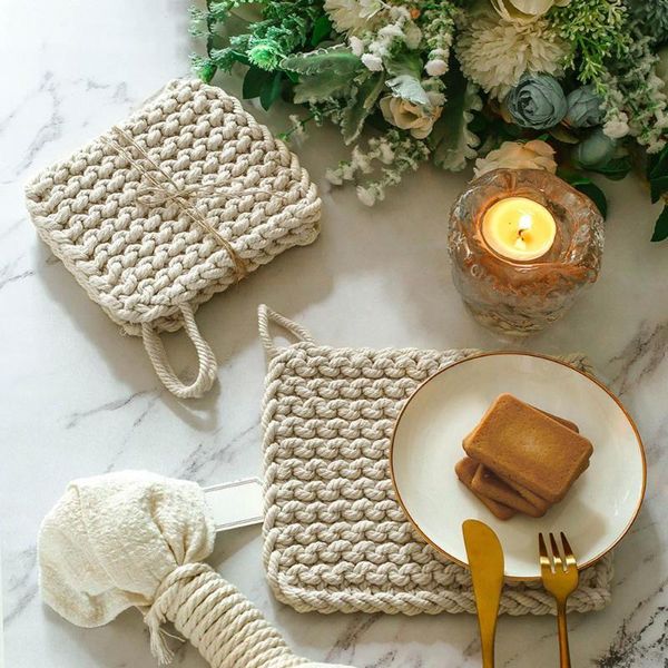 cotton hand woven non slip heat insulation kitchen placemat cup pad mat table decor protect your from scratches mats & pads
cotton hand woven non slip heat insulation kitchen placemat cup pad mat table decor protect your from scratches mats & pads