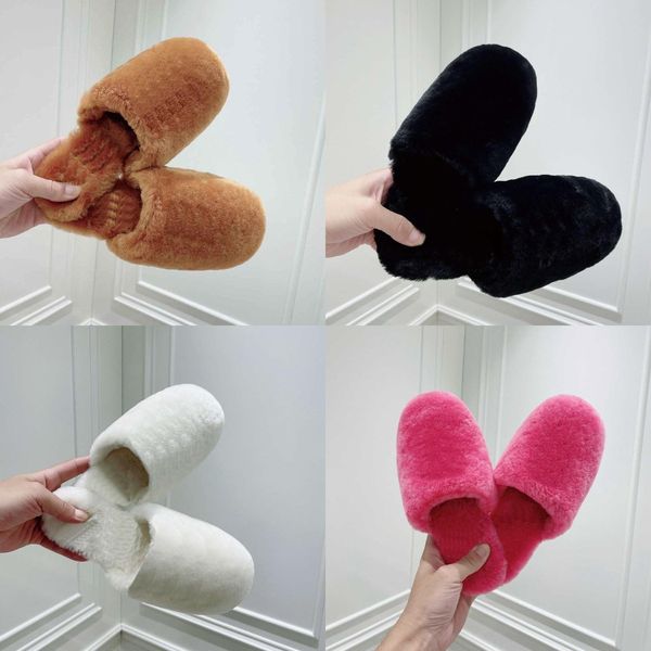 women winter slippers wool warm fur slipper house outside show style splicing autumn womens slides ladies hollow sandals midsole, Black
women winter slippers wool warm fur slipper house outside show style splicing autumn womens slides ladies hollow sandals midsole, Black