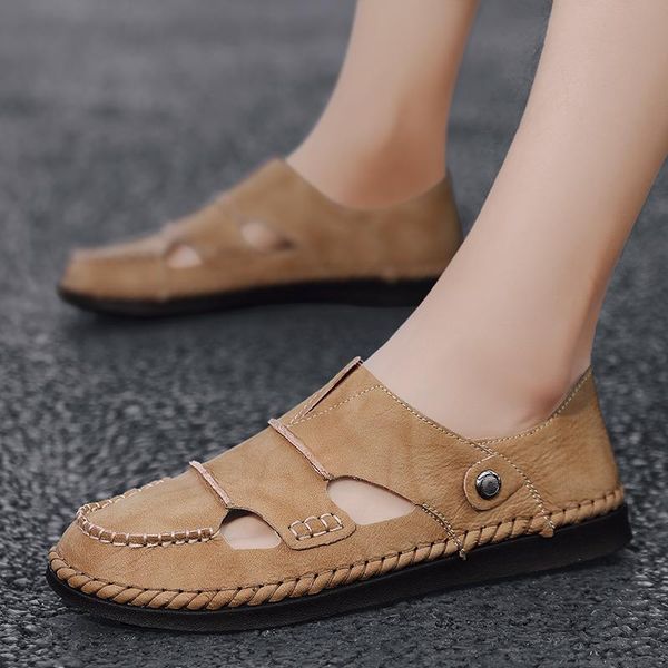 sandals 2021 summer large size male hollow breathable baotou soft bottom non-slip outer wear handmade casual beach shoes, Black
sandals 2021 summer large size male hollow breathable baotou soft bottom non-slip outer wear handmade casual beach shoes, Black