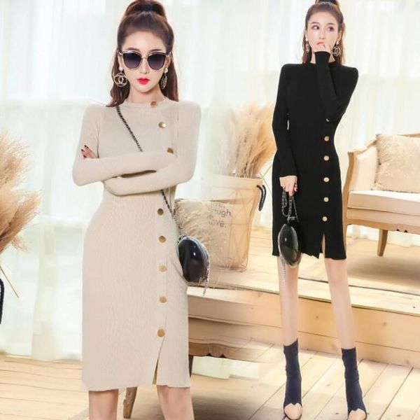casual dresses knitted dress women 2021 arrival autumn winter sweater wool midi pencil bodycon female long sleeve korean style robe, Black;gray
casual dresses knitted dress women 2021 arrival autumn winter sweater wool midi pencil bodycon female long sleeve korean style robe, Black;gray