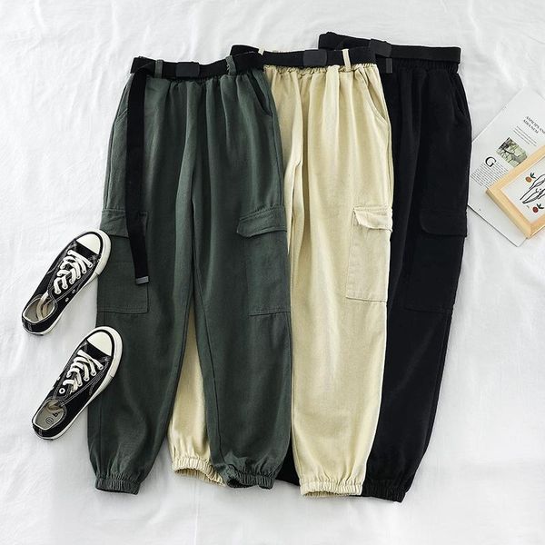 women's pants & capris 2021 fashion clothing hip-hop style loose elastic waist overalls pantyhose h917, Black;white
women's pants & capris 2021 fashion clothing hip-hop style loose elastic waist overalls pantyhose h917, Black;white