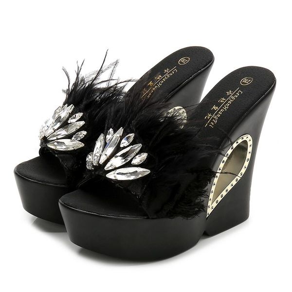 slippers for women wearing fashionable band wool shoes with thick soles 2109 summer ultra-high heel water drill flip-flops, Black
slippers for women wearing fashionable band wool shoes with thick soles 2109 summer ultra-high heel water drill flip-flops, Black