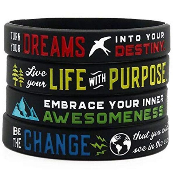 tennis 50pcs inspirational be the change dream motivational awesomeness life with purpose silicone wristband bracelet, Golden;silver
tennis 50pcs inspirational be the change dream motivational awesomeness life with purpose silicone wristband bracelet, Golden;silver