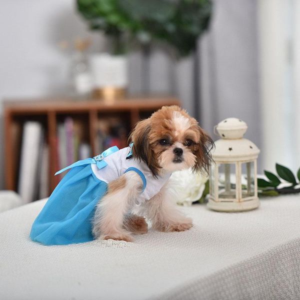 dog apparel pet dress lovely puppy cats bowknot gauze skirt summer sleeveless pettiskirt clothes he
dog apparel pet dress lovely puppy cats bowknot gauze skirt summer sleeveless pettiskirt clothes he