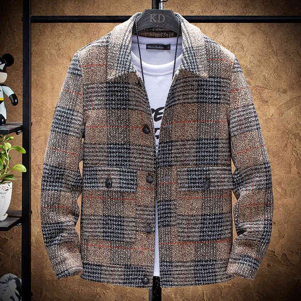 men's wool & blends new autumn winter men's fashion high-end plaid woolen windbreaker casual short padded camel jacket coat s-4xl, Black
men's wool & blends new autumn winter men's fashion high-end plaid woolen windbreaker casual short padded camel jacket coat s-4xl, Black