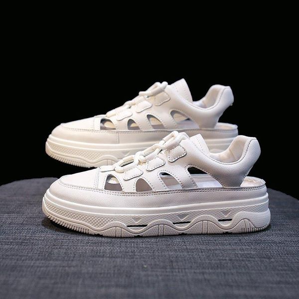 sandals white 2021 spring women's increased pu casual shoes fashion breathable trend female beige sports, Black
sandals white 2021 spring women's increased pu casual shoes fashion breathable trend female beige sports, Black