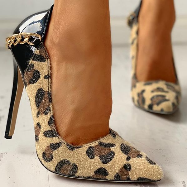 dress shoes lemai fashion leopard pointed toe stiletto women metal chain cool pump party thin heel female, Black
dress shoes lemai fashion leopard pointed toe stiletto women metal chain cool pump party thin heel female, Black