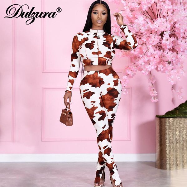 dairy cow print patchwork women 2 piece set long sleeve crop t shirt slit pants bodycon trasuit streetwear outfit, Black;white
dairy cow print patchwork women 2 piece set long sleeve crop t shirt slit pants bodycon trasuit streetwear outfit, Black;white