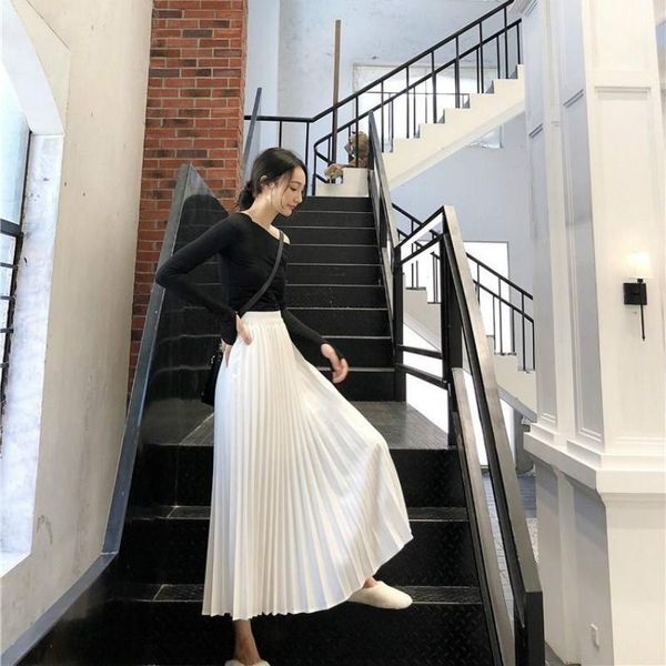 women autumn winter casual solid faldas lady sweet high waist a-line mid-long skirt female elegant loose pleated g285 skirts, Black
women autumn winter casual solid faldas lady sweet high waist a-line mid-long skirt female elegant loose pleated g285 skirts, Black