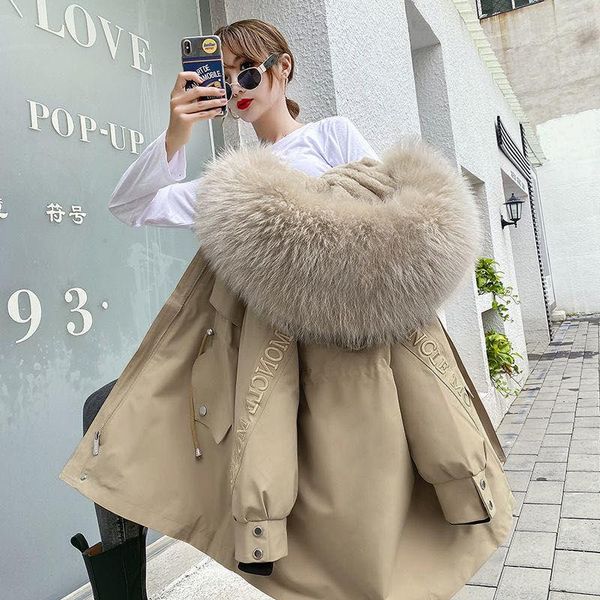 women's fur & faux parker clothing for women 2021 winter fashionable warm rex liner detachable small coat embroidered, Black
women's fur & faux parker clothing for women 2021 winter fashionable warm rex liner detachable small coat embroidered, Black