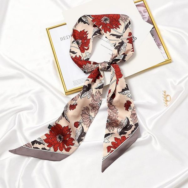 style narrow strip diagonal ribbon foreign small silk scarf women's hair band middle long belt versatile scarves, Blue;gray
style narrow strip diagonal ribbon foreign small silk scarf women's hair band middle long belt versatile scarves, Blue;gray