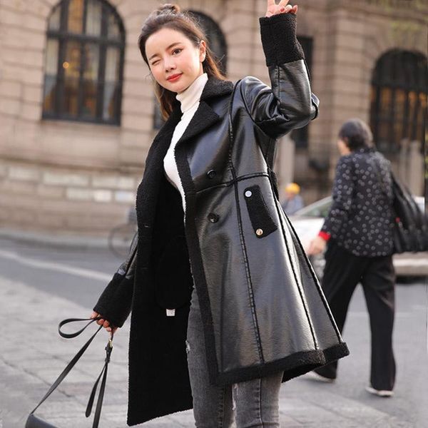 women's fur & faux 2021 winter women solid color thick farm fax ladies fashion casual coat famale silm high quality, Black
women's fur & faux 2021 winter women solid color thick farm fax ladies fashion casual coat famale silm high quality, Black