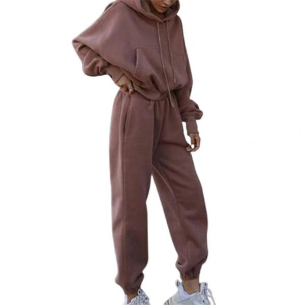 women's hoodies & sweatshirts 1 set sweatshirt sweatpants hooded large pocket women solid color waist tied hoodie pants for daily wear, Black
women's hoodies & sweatshirts 1 set sweatshirt sweatpants hooded large pocket women solid color waist tied hoodie pants for daily wear, Black