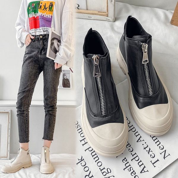 fashion autumn ankle boots women shoes woman chunky sneakers winter boots patchwork leather high heels thick sole platform shoes, Black
fashion autumn ankle boots women shoes woman chunky sneakers winter boots patchwork leather high heels thick sole platform shoes, Black