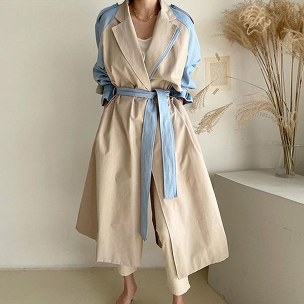 women's wool & blends korean women fashion trench coat casual ol commuter long sleeve solid patchwork lapel loose mid-length autumn win, Black
women's wool & blends korean women fashion trench coat casual ol commuter long sleeve solid patchwork lapel loose mid-length autumn win, Black