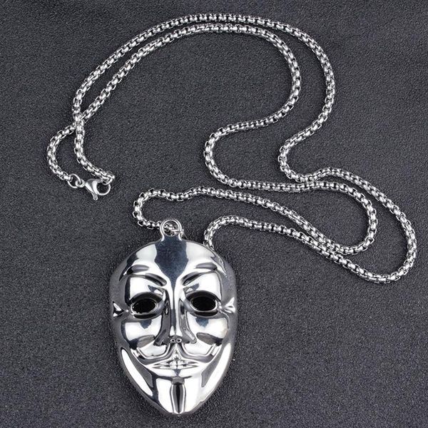 hip hop personality pendant necklace unique design jewelry accessories man metal mask titanium steel long necklaces, Silver
hip hop personality pendant necklace unique design jewelry accessories man metal mask titanium steel long necklaces, Silver