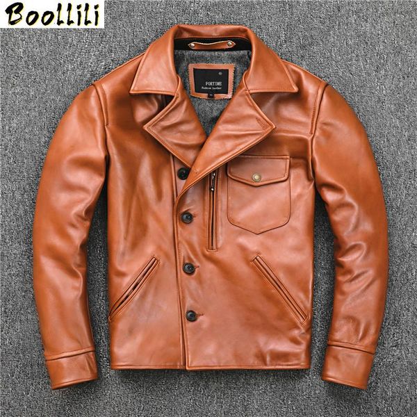 men's leather & faux boollili genuine jacket cowhide coat spring autumn motorcycle men slim cow biker jackets, Black
men's leather & faux boollili genuine jacket cowhide coat spring autumn motorcycle men slim cow biker jackets, Black