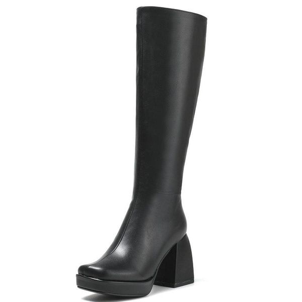 boots genuine leather women knee high winter warm riding brand plus size female chunky heels dancing shoes woman, Black
boots genuine leather women knee high winter warm riding brand plus size female chunky heels dancing shoes woman, Black