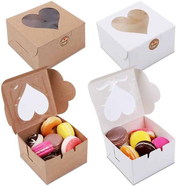 gift wrap 20pcs white and brown bakery boxes with heart shaped window, packaging container for pastries, cookies, small cakes, donuts
gift wrap 20pcs white and brown bakery boxes with heart shaped window, packaging container for pastries, cookies, small cakes, donuts