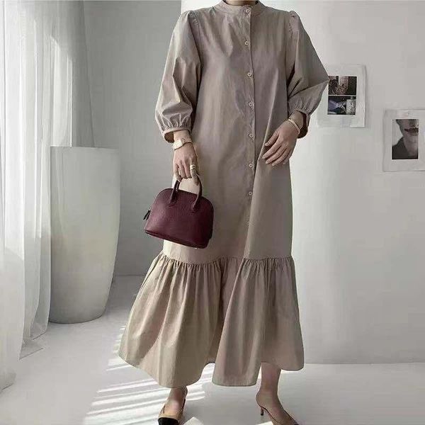casual dresses coigarsam korean autumn one-piece dress spring 2022 ruffles loose khaki black robe vestidos, Black;gray
casual dresses coigarsam korean autumn one-piece dress spring 2022 ruffles loose khaki black robe vestidos, Black;gray