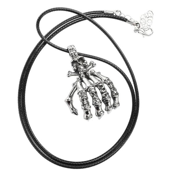 pendant necklaces hand bone skeleton men necklace sweater chain fashion clothing accessory, Silver
pendant necklaces hand bone skeleton men necklace sweater chain fashion clothing accessory, Silver