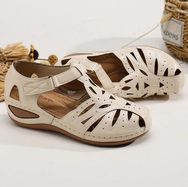 women summer spring wedges shoes for female mixed colors casual beach cut-out fashion plus size ladies sandals, Black
women summer spring wedges shoes for female mixed colors casual beach cut-out fashion plus size ladies sandals, Black