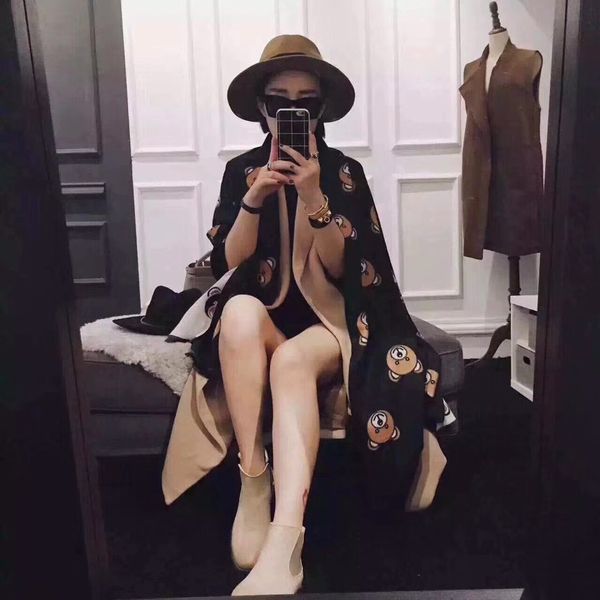 scarf female new bear imitation cashmere long style versatile thick shawl dual-purpose office cloak to keep warm, Blue;gray
scarf female new bear imitation cashmere long style versatile thick shawl dual-purpose office cloak to keep warm, Blue;gray