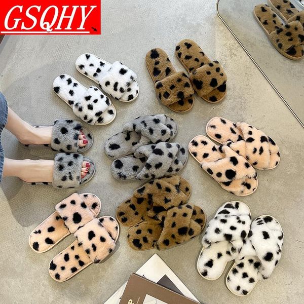 slippers casual flat shoes women's cashmere beaded fur flip-flops pantofle luxury leopard print plush, Black
slippers casual flat shoes women's cashmere beaded fur flip-flops pantofle luxury leopard print plush, Black