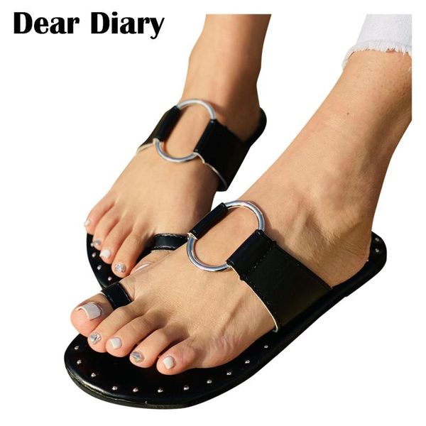 fashion women's casual shoes punk retro metal ring sandals slippers outdoor non-slip soft leather flat heels slides, Black
fashion women's casual shoes punk retro metal ring sandals slippers outdoor non-slip soft leather flat heels slides, Black