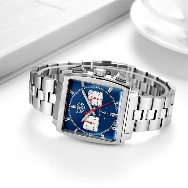 wristwatches oupai 2021 arrival tag square quartz monaco watch men chronograph sports racing waterproof steels fashion, Slivery;brown
wristwatches oupai 2021 arrival tag square quartz monaco watch men chronograph sports racing waterproof steels fashion, Slivery;brown
