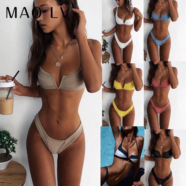 women's swimwear 2021 bathing suit summer solid separate swimsuit female beachwear for girls thong bikini set, White;black
women's swimwear 2021 bathing suit summer solid separate swimsuit female beachwear for girls thong bikini set, White;black