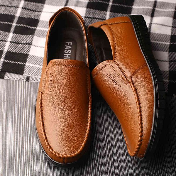 dress shoes super soft leather men loafers genuine slip on middle-aged mens driving for dad ngbp, Black
dress shoes super soft leather men loafers genuine slip on middle-aged mens driving for dad ngbp, Black