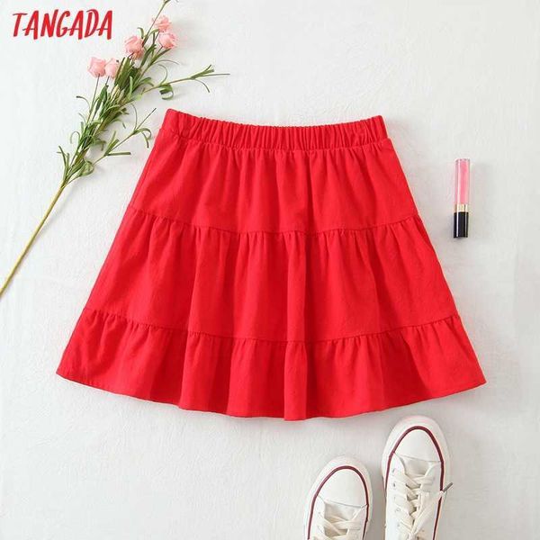 tangada women red cotton skirts faldas mujer french style female mini skirt 1m31 210609, Black
tangada women red cotton skirts faldas mujer french style female mini skirt 1m31 210609, Black