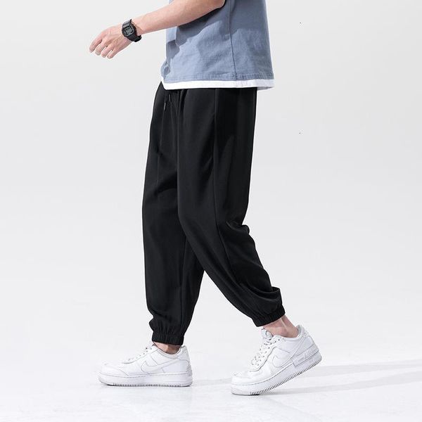 men's pants mrgb summer harem solid color man casual joggers 2021 korean ice silk male elastic waist trousers, Black
men's pants mrgb summer harem solid color man casual joggers 2021 korean ice silk male elastic waist trousers, Black