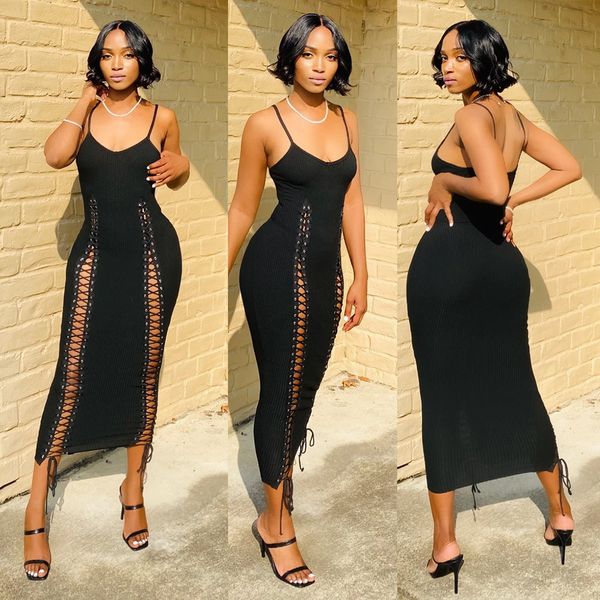 knit bandage long dress with eyelets women v ne spaghetti strap dresses sling club dress summer spring elegant clubwearby, Black;white
knit bandage long dress with eyelets women v ne spaghetti strap dresses sling club dress summer spring elegant clubwearby, Black;white
