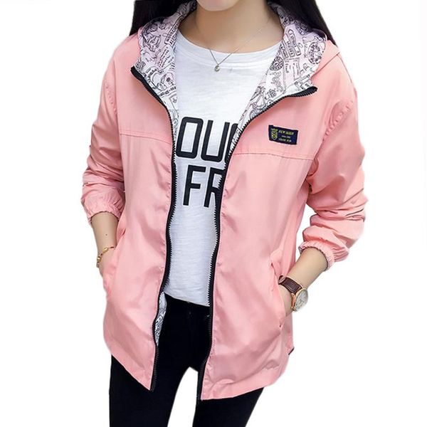women's jackets spring autumn fashion women bomber jacket pocket zipper hooded two side wear outwear loose plus size windbreaker famale, Black;brown
women's jackets spring autumn fashion women bomber jacket pocket zipper hooded two side wear outwear loose plus size windbreaker famale, Black;brown