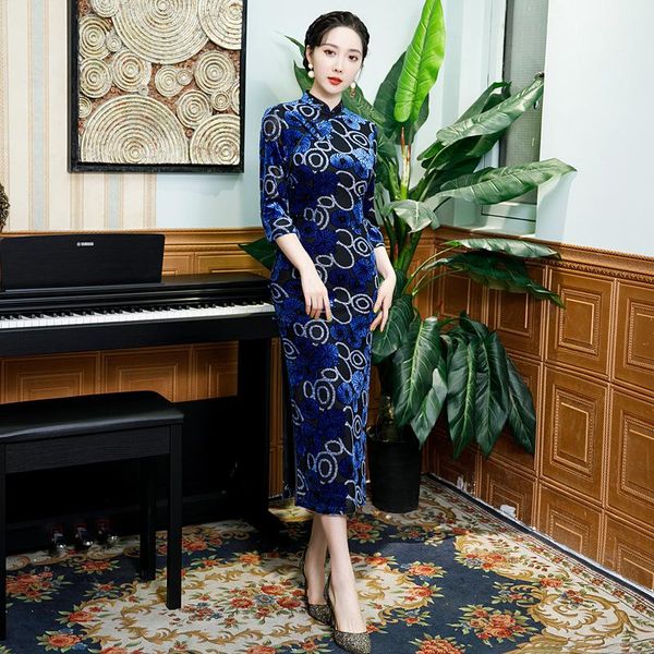 ethnic clothing blue cheongsam 2021 lady velour qipao plus size 3xl 4xl evening party dress gown chinese mandarin collar slim vestidos, Red
ethnic clothing blue cheongsam 2021 lady velour qipao plus size 3xl 4xl evening party dress gown chinese mandarin collar slim vestidos, Red