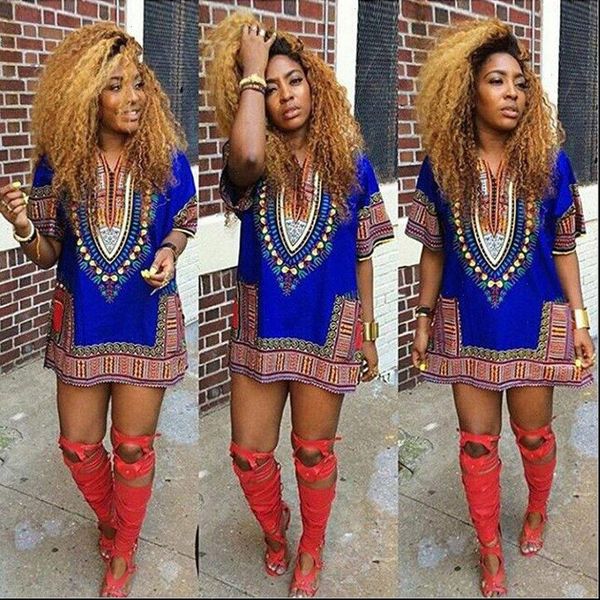 women womens dresses african festival dashiki shirt kaftan boho hippe gypsy party dress drop, Black;gray